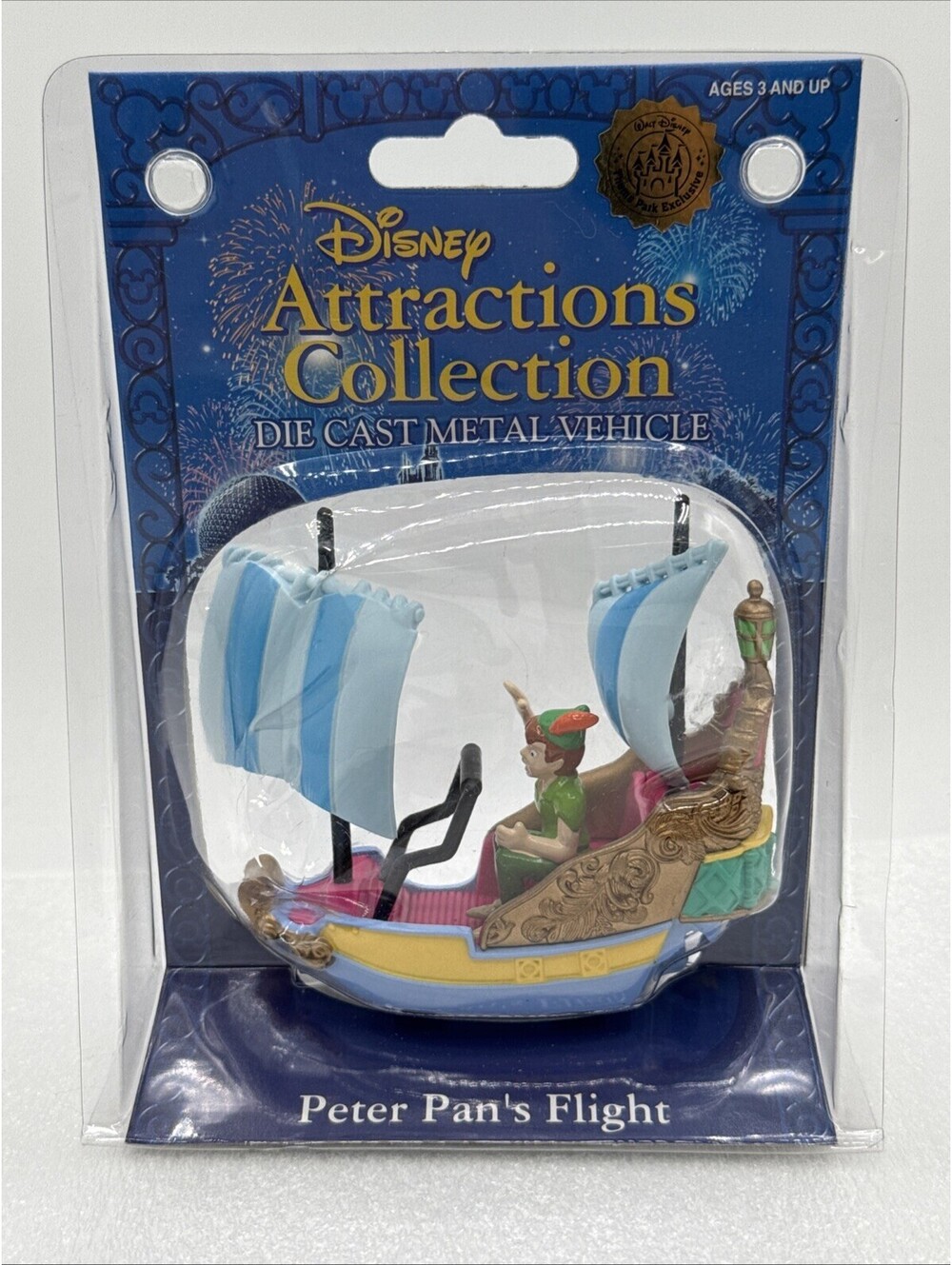 Disney Parks Attractions Collection Peter Pan's Flight Die Cast Metal Vehicle